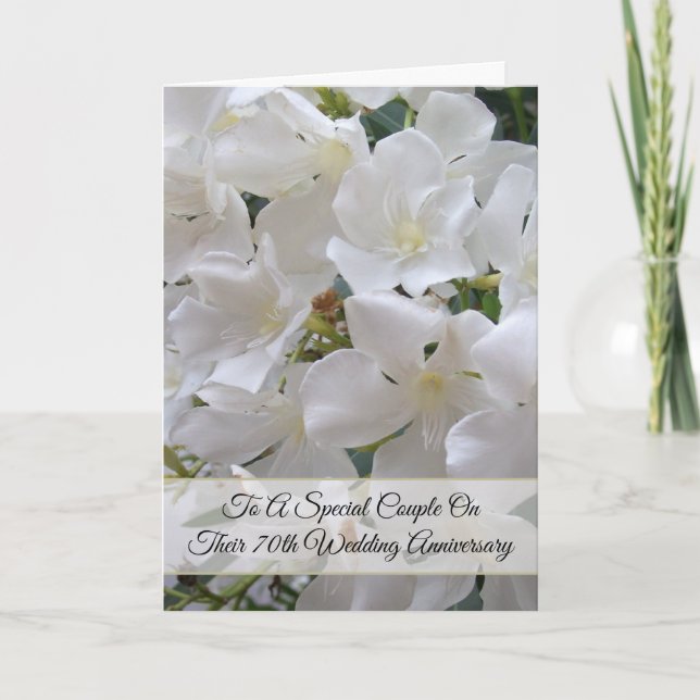 Jasmine 70th Wedding Anniversary Card (Front)