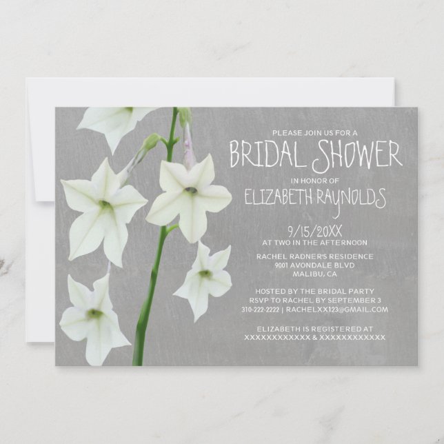 Jasmine Bridal Shower Invitations (Front)