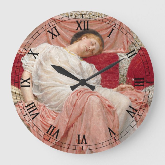 Jasmine by Albert Joseph Moore, Victorian Fine Art Large Clock (Front)