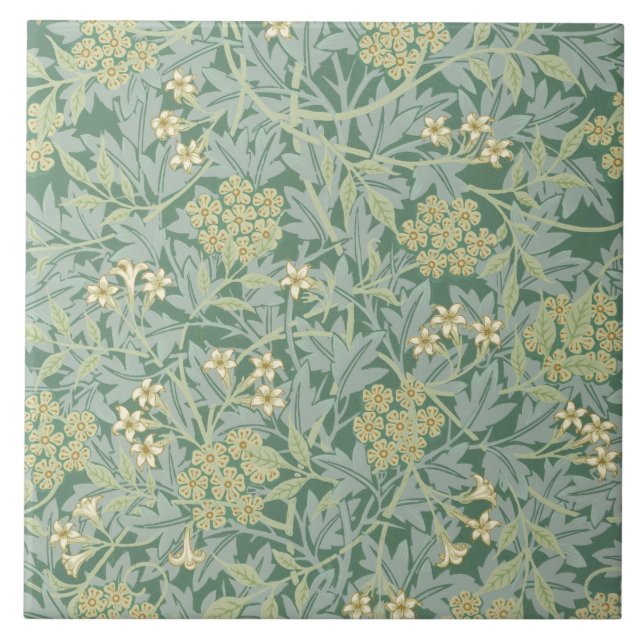 Jasmine (by William Morris) Ceramic Tile (Front)