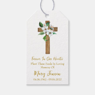 Jasmine Cross Memorial Funeral Seed Packet  Gift Tags