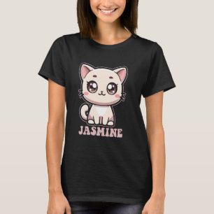 Jasmine Cute Kitty Cat Design for Girls Name Jasmi T-Shirt