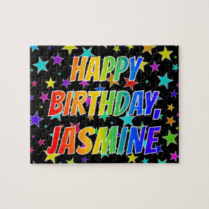 "JASMINE" First Name, Fun "HAPPY BIRTHDAY" Jigsaw Puzzle