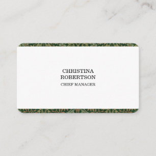 Jasmine Floral Pattern Green White Flower Garden Business Card
