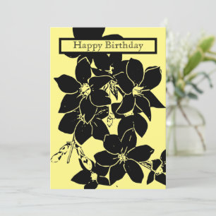 Jasmine Flower Birthday Flat Greeting Card