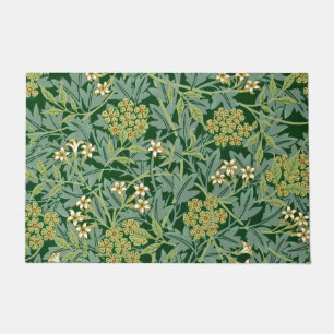 Jasmine Flower Vintage Ornament Illustration Doormat