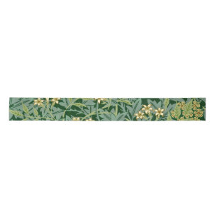 Jasmine Flower Vintage Ornament Illustration Satin Ribbon