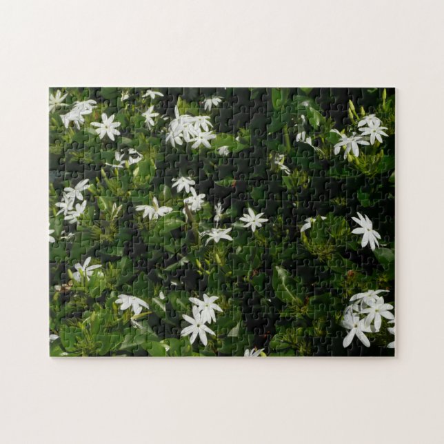 Jasmine Flowers Tropical Floral Botanical Jigsaw Puzzle (Horizontal)