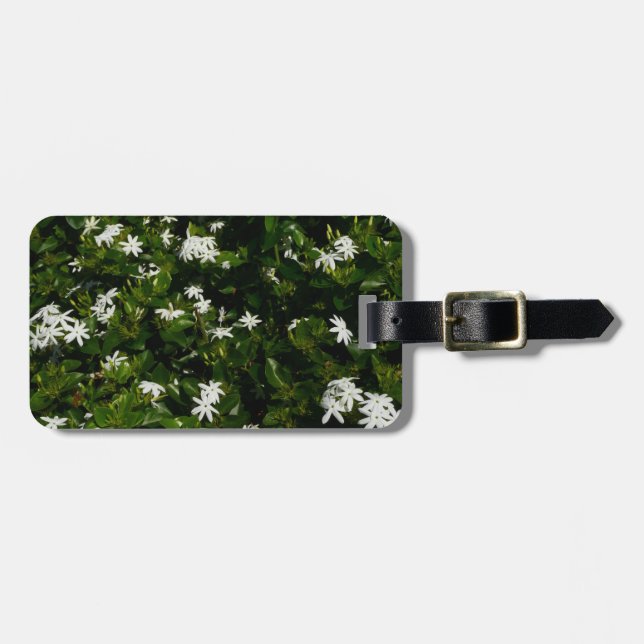Jasmine Flowers Tropical Floral Botanical Luggage Tag (Front Horizontal)
