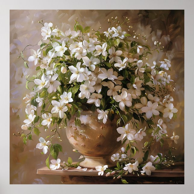 Jasmine in Clay Vase Poster (Front)