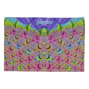 JASMINE~ Original Multicolored 3D Fractal Design ~ Pillowcase