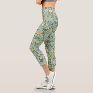 Jasmine pattern by William Morris  Capri Leggings