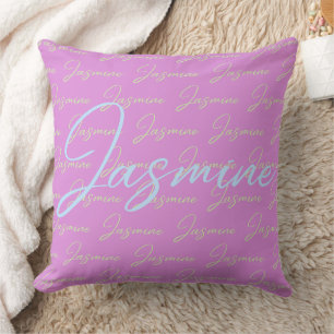 Jasmine Repeating Name Pattern Cushion