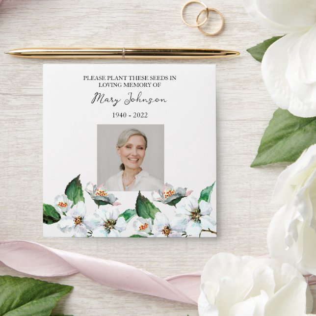 Jasmine Seed Packet Memorial Funeral Envelope (Wedding)