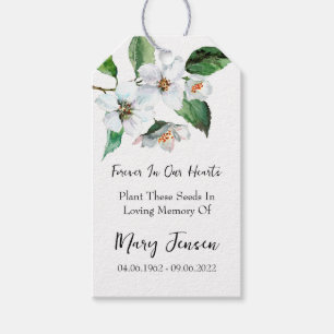 Jasmine Seed Packet Memorial Funeral  Gift Tags