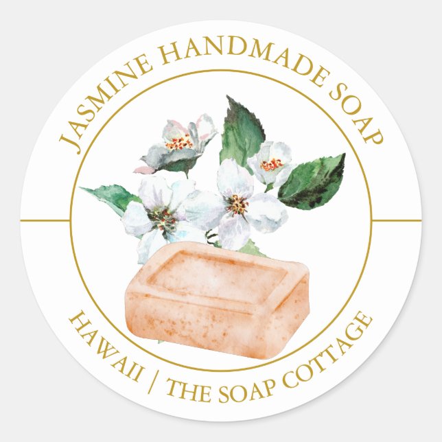 Jasmine Soap label (Front)