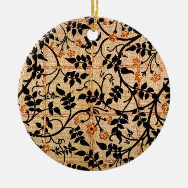 Jasmine trail curtain design, 1868-70 (printed cot ceramic tree decoration (Front)