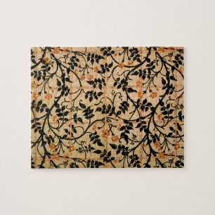 Jasmine trail curtain design, 1868-70 (printed cot jigsaw puzzle