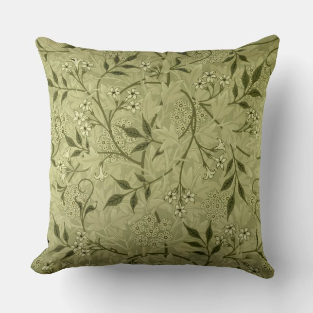 'Jasmine' wallpaper design, 1872 Cushion (Front)
