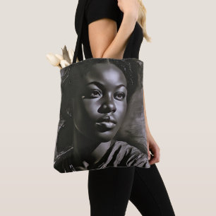 “Jasmine” Women In Charcoal Tote Bag