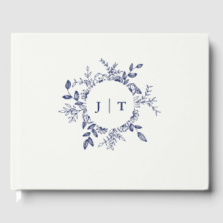 Jasminum Sambac Elegant Floral wedding Guest Book