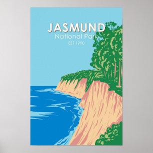 Jasmund National Park Chalk Cliffs Germany Vintage Poster