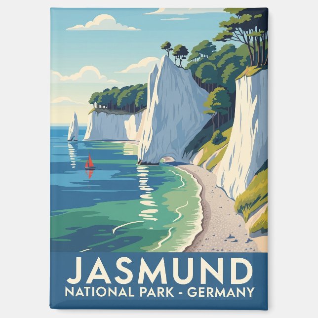 Jasmund National Park Germany Travel Magnet (Front)