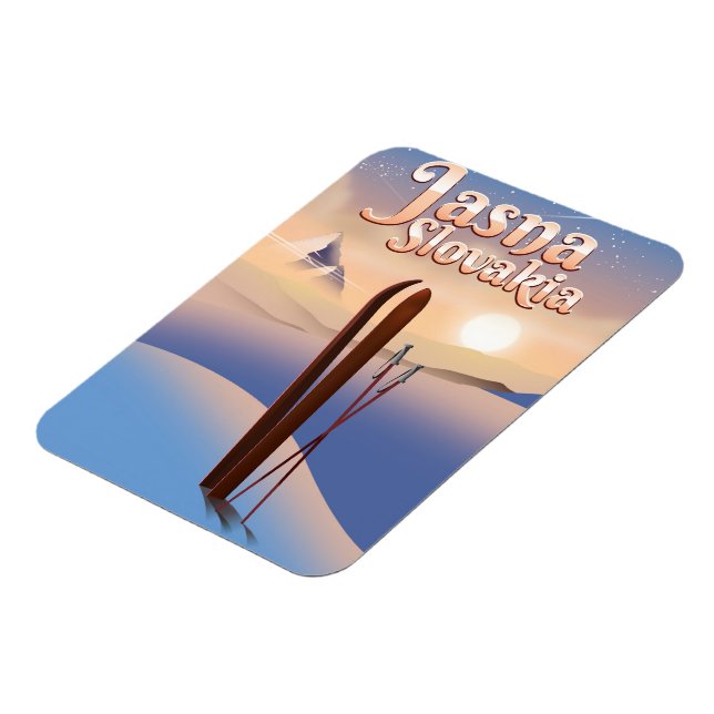 Jasna, Slovakia Ski poster. Magnet (Left Side)