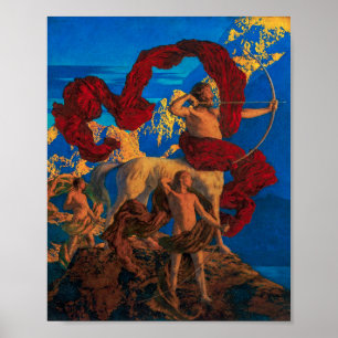 Jason and His Teacher Maxfield Parrish Poster