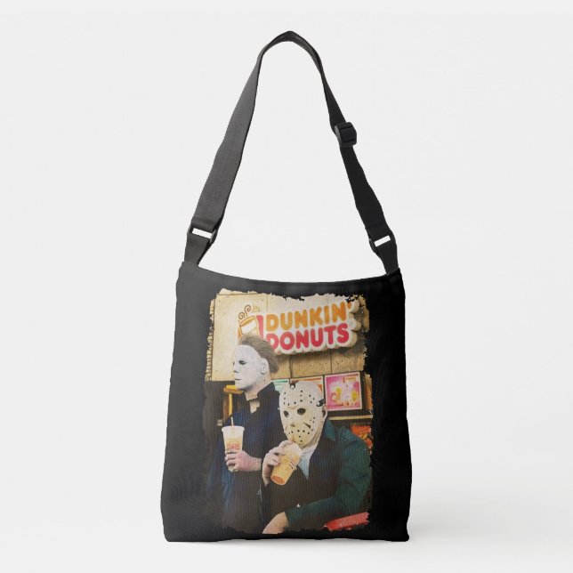 Jason and Micheal Doughnuts, Horror Movie Lover Gi Crossbody Bag (Front)