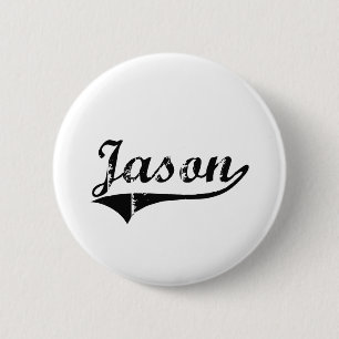 Jason Classic Style Name 6 Cm Round Badge