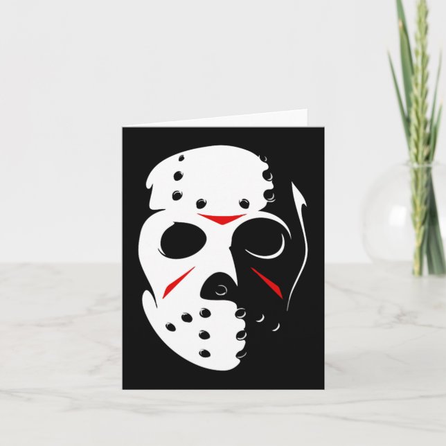 Jason Hockey Mask Halloween  Friday 13TH  Card (Front)