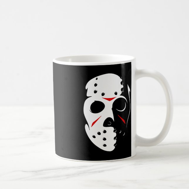 Jason Hockey Mask Halloween  Friday 13TH  Coffee Mug (Right)