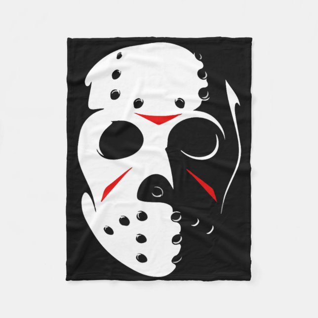 Jason Hockey Mask Halloween Friday 13th  Fleece Blanket (Front)