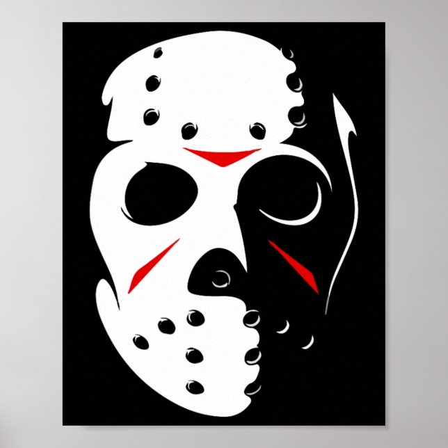 Jason Hockey Mask Halloween  Friday 13TH  Poster (Front)