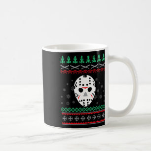 Jason Hockey Mask Ugly Christmas Holiday Festive  Coffee Mug
