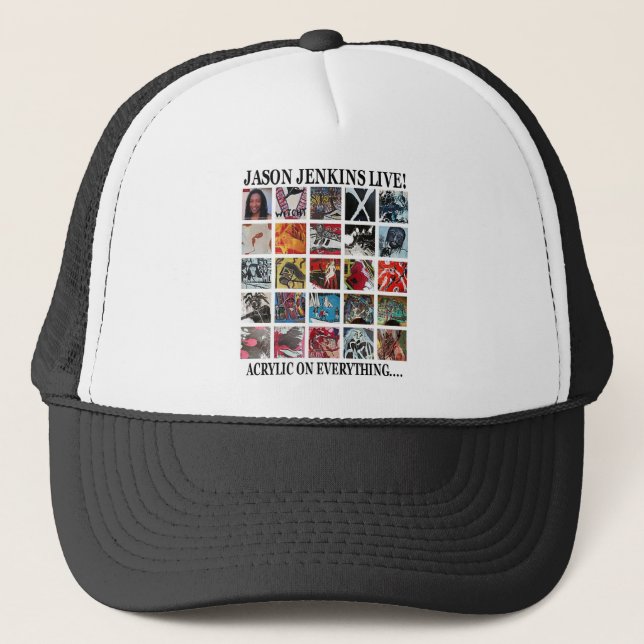 JASON JENKINS LIVE! ACRYLIC ON EVERYTHING TRUCKER HAT (Front)
