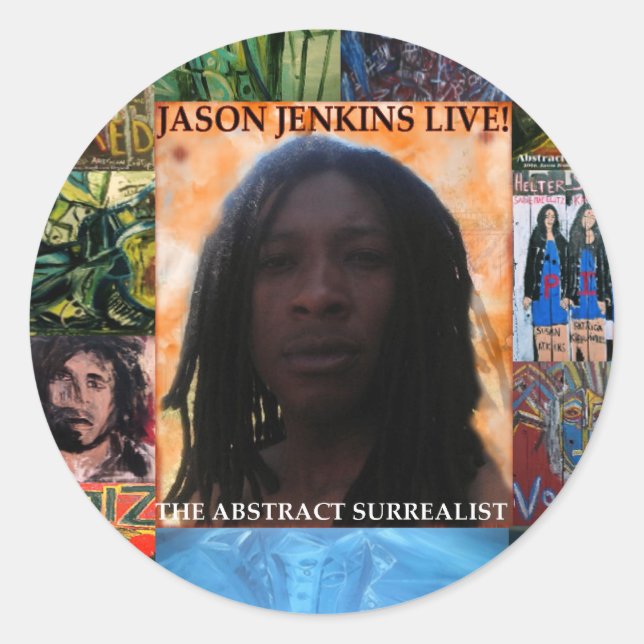 JASON JENKINS LIVE! CLASSIC ROUND STICKER (Front)