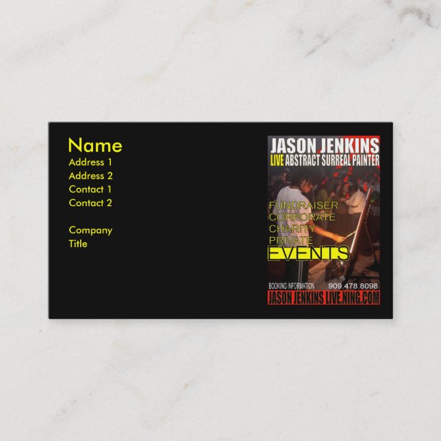 JASON JENKINS LIVE EVENTS BUSINESS CARD (Front)
