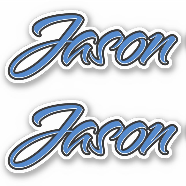 Jason Name blue Sticker Sticker Sticker Sticker (Front)
