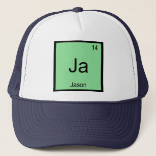 Jason  Name Chemistry Element Periodic Table Trucker Hat