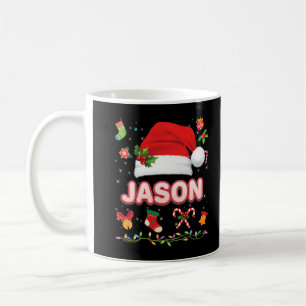 Jason Santa Claus Hat Family Merry Christmas Xmas Coffee Mug