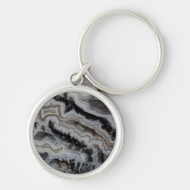 Jasper Agate Mixed Slab Key Ring (Front)