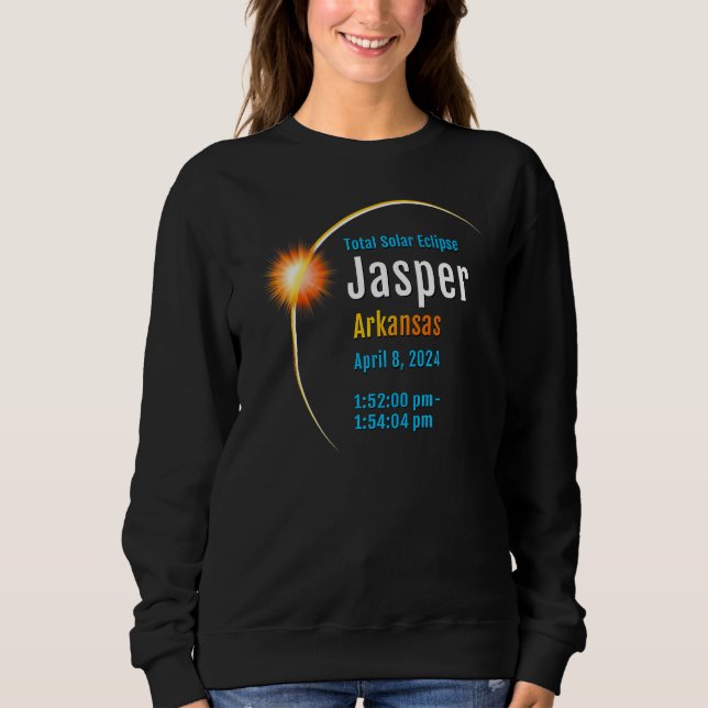 Jasper Arkansas Ar Total Solar Eclipse 2024 1 Sweatshirt (Front)