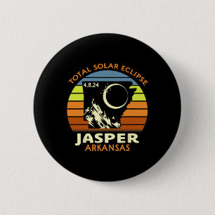 Jasper Arkansas Total Solar Eclipse 2024 6 Cm Round Badge
