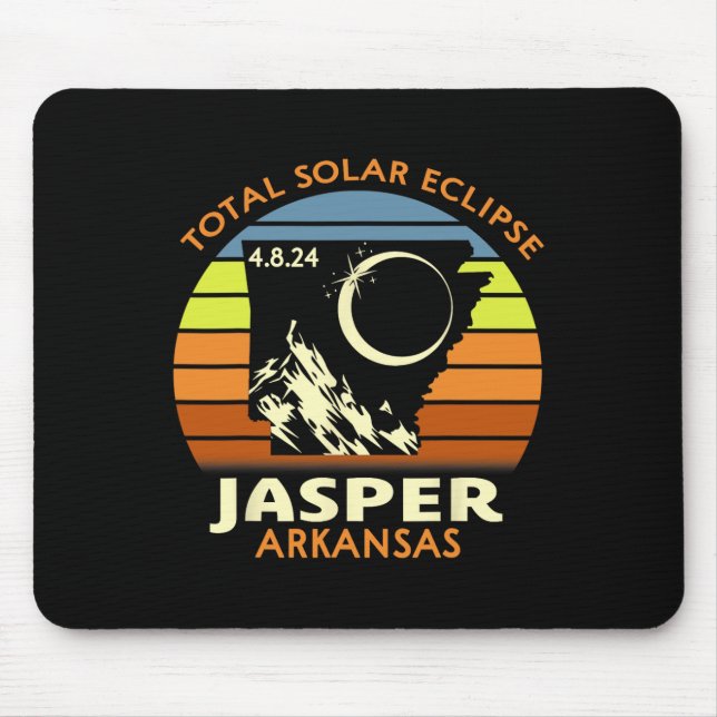 Jasper Arkansas Total Solar Eclipse 2024  Mouse Pad (Front)