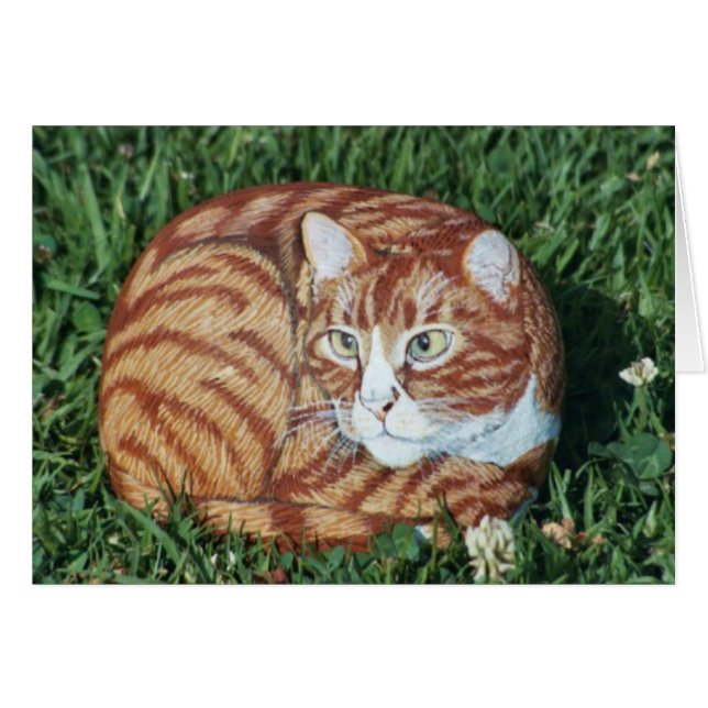 "Jasper" cat rock card (Front Horizontal)