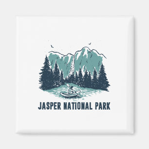 Jasper Mountain Alberta Canada Jasper National Par Magnet