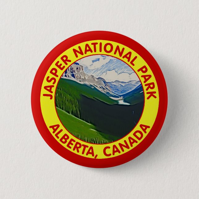 Jasper National Park, Alberta, Canada 6 Cm Round Badge (Front)