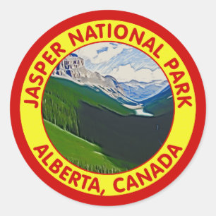 Jasper National Park, Alberta, Canada Classic Round Sticker